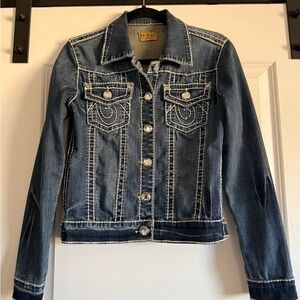 Women's Dark Blue Denim Jean Jacket